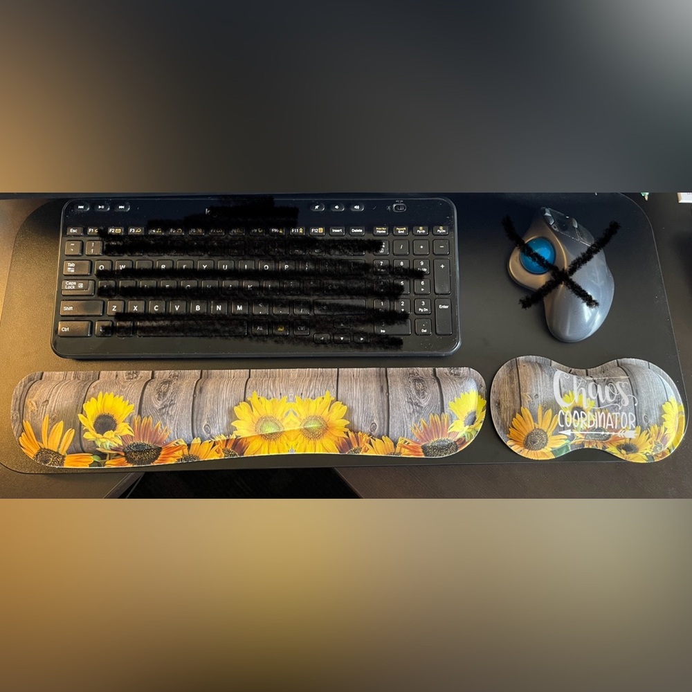 Sunflower Keyboard Wrist Rest Set